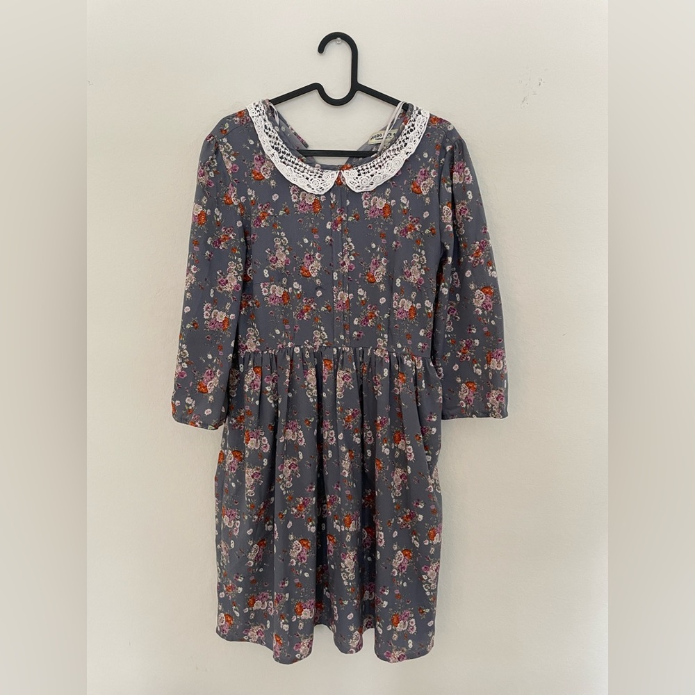 Mudo Fts 64 Floral Dress with Lace Details